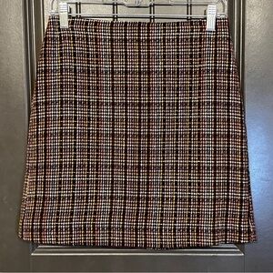 LOFT Multicolored Plaid Mini Skirt, Size 0 Petite